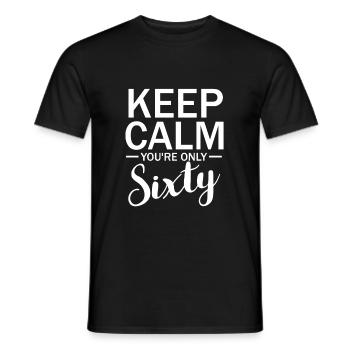 60th birthday - Men's T-Shirt - black - Front - AI Model Male 178 light (178cm)