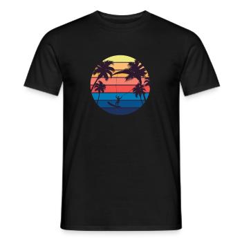 Kite surfing - Men's T-Shirt - black - Front - AI Model Male 178 light (178cm)