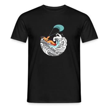 Kite surfing - Men's T-Shirt - black - Front - AI Model Male 178 light (178cm)