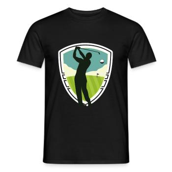 golf - Men's T-Shirt - black - Front - AI Model Male 178 light (178cm)
