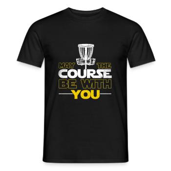 Frisbee - Men's T-Shirt - black - Front - AI Model Male 178 light (178cm)