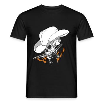 cow-boy - T-shirt homme - noir - Devant - AI Model Male 178 light (178cm)