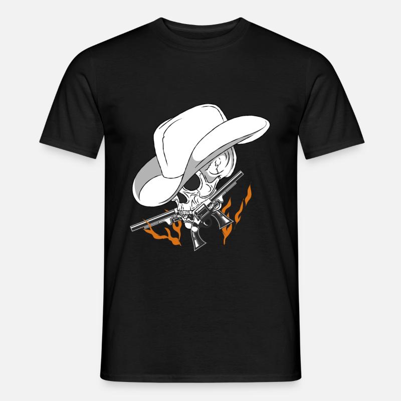 Cowboy - Männer T-Shirt - Schwarz
