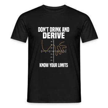 mathematics - Men's T-Shirt - black - Front - AI Model Male 178 light (178cm)