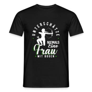 Tir à l’arc - T-shirt homme - noir - Devant - AI Model Male 178 light (178cm)