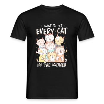 Chat - T-shirt homme - noir - Devant - AI Model Male 178 light (178cm)