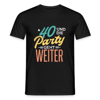 40th Birthday - Men's T-Shirt - black - Front - AI Model Male 178 light (178cm)