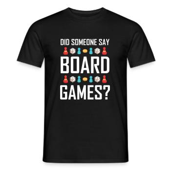 Board Game Board Game Player Board Game Gift - Men's T-Shirt - black - Front - AI Model Male 178 light (178cm)