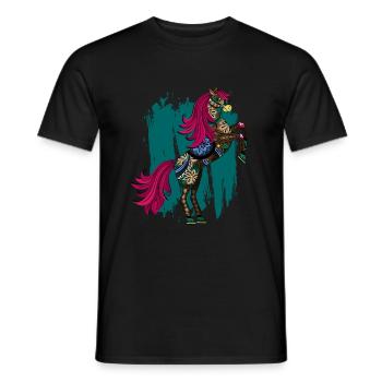 Horse Horse Horse Lover Gift Horse Riding - Men's T-Shirt - black - Front - AI Model Male 178 light (178cm)