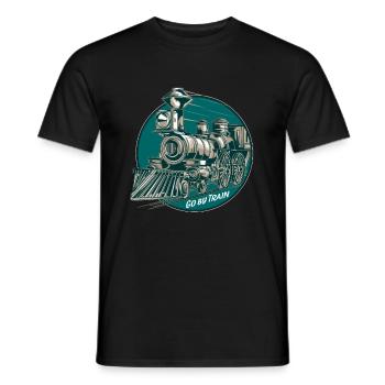 Zug - Männer T-Shirt - Schwarz - Vorne - AI Model Male 178 light (178cm)