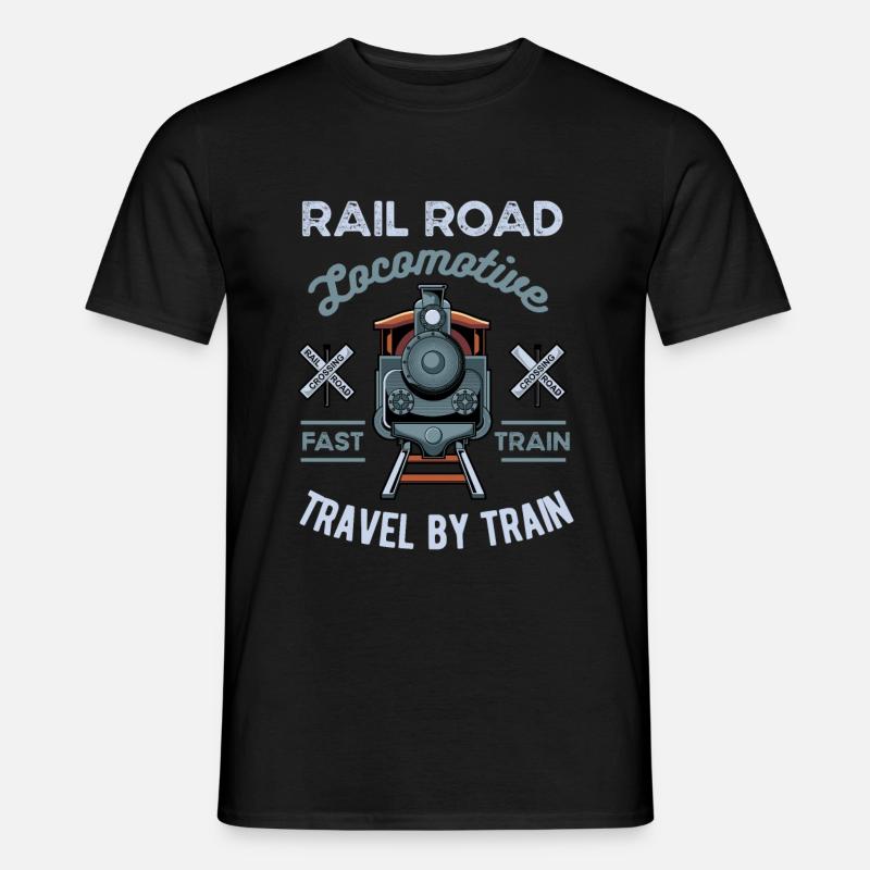 Zug - Männer T-Shirt - Schwarz
