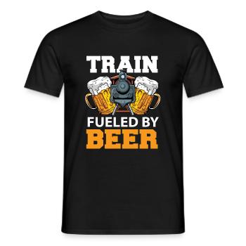 Zug Züge Zugliebhaber Shirt lustig Zug Shirt Eisen - Männer T-Shirt - Schwarz - Vorne - AI Model Male 178 light (178cm)