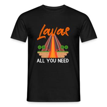 Vulkan Vulkane Vulkanliebhaber Shirt lustig Vulkan - Männer T-Shirt - Schwarz - Vorne - AI Model Male 178 light (178cm)