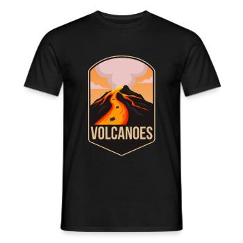 volcano - Men's T-Shirt - black - Front - AI Model Male 178 light (178cm)