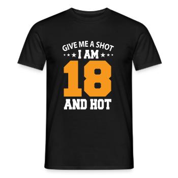 18th birthday - Men's T-Shirt - black - Front - AI Model Male 178 light (178cm)