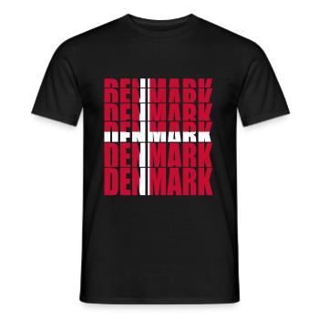 Denmark - Men's T-Shirt - black - Front - AI Model Male 178 light (178cm)