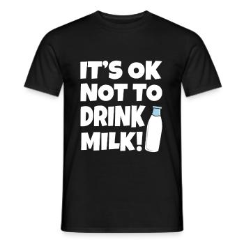 milk - Men's T-Shirt - black - Front - AI Model Male 178 light (178cm)