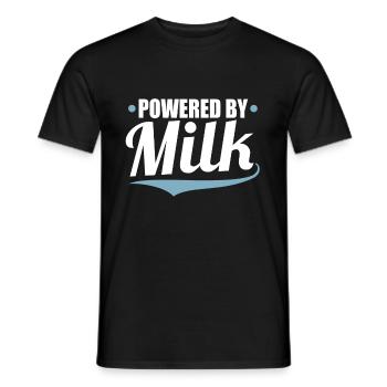 milk - Men's T-Shirt - black - Front - AI Model Male 178 light (178cm)
