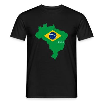 Brésil - T-shirt homme - noir - Devant - AI Model Male 178 light (178cm)