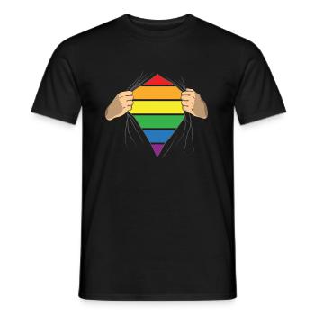Lgbt - Männer T-Shirt - Schwarz - Vorne - AI Model Male 178 light (178cm)
