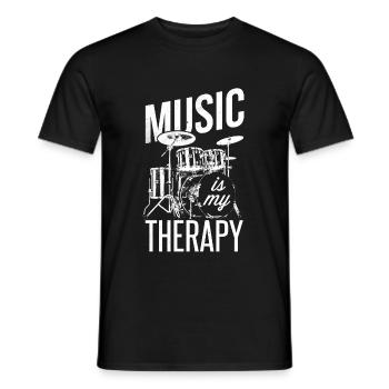 percussion - Men's T-Shirt - black - Front - AI Model Male 178 light (178cm)