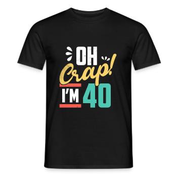 40th birthday - Men's T-Shirt - black - Front - AI Model Male 178 light (178cm)