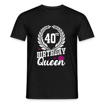 40th birthday - Men's T-Shirt - black - Front - AI Model Male 178 light (178cm)