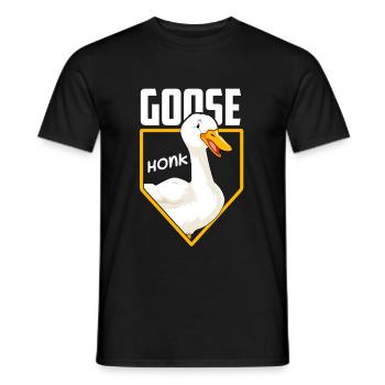Gans - Männer T-Shirt - Schwarz - Vorne - AI Model Male 178 light (178cm)
