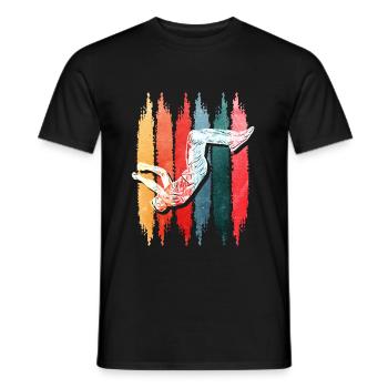 Parkour Running Gift - Men's T-Shirt - black - Front - AI Model Male 178 light (178cm)
