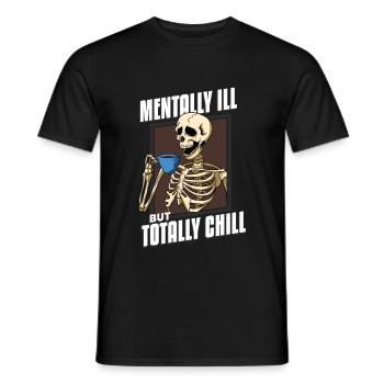 Mentally ill but totally cool - Men's T-Shirt - black - Front - AI Model Male 178 light (178cm)