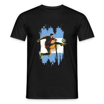 Argentinien - Männer T-Shirt - Schwarz - Vorne - AI Model Male 178 light (178cm)