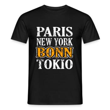 Bonn - T-shirt homme - noir - Devant - AI Model Male 178 light (178cm)