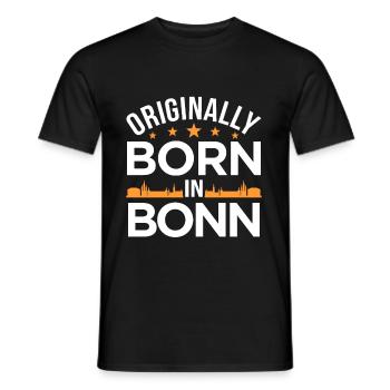Bonn - T-shirt homme - noir - Devant - AI Model Male 178 light (178cm)