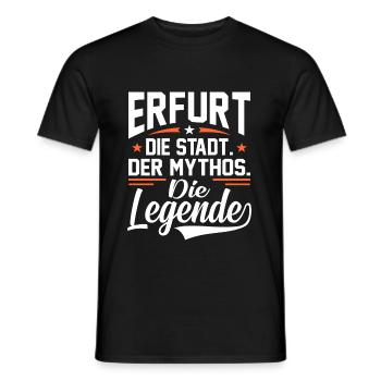 Erfurt - Männer T-Shirt - Schwarz - Vorne - AI Model Male 178 light (178cm)