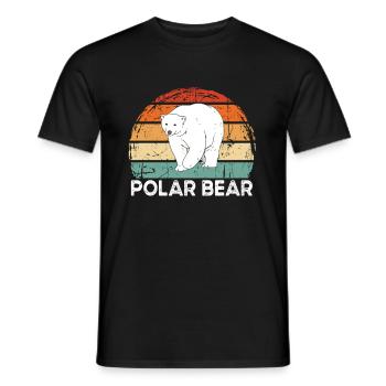 Polar bear - Men's T-Shirt - black - Front - AI Model Male 178 light (178cm)