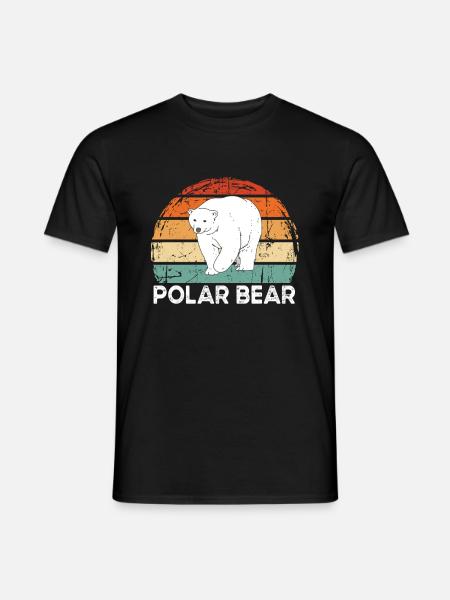 Eisbär - Männer T-Shirt - Schwarz