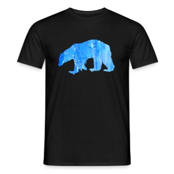 Polar bear - Men's T-Shirt - black - Front - AI Model Male 178 light (178cm)