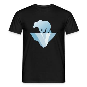 Polar bear - Men's T-Shirt - black - Front - AI Model Male 178 light (178cm)