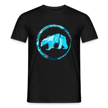 Polar bear - Men's T-Shirt - black - Front - AI Model Male 178 light (178cm)