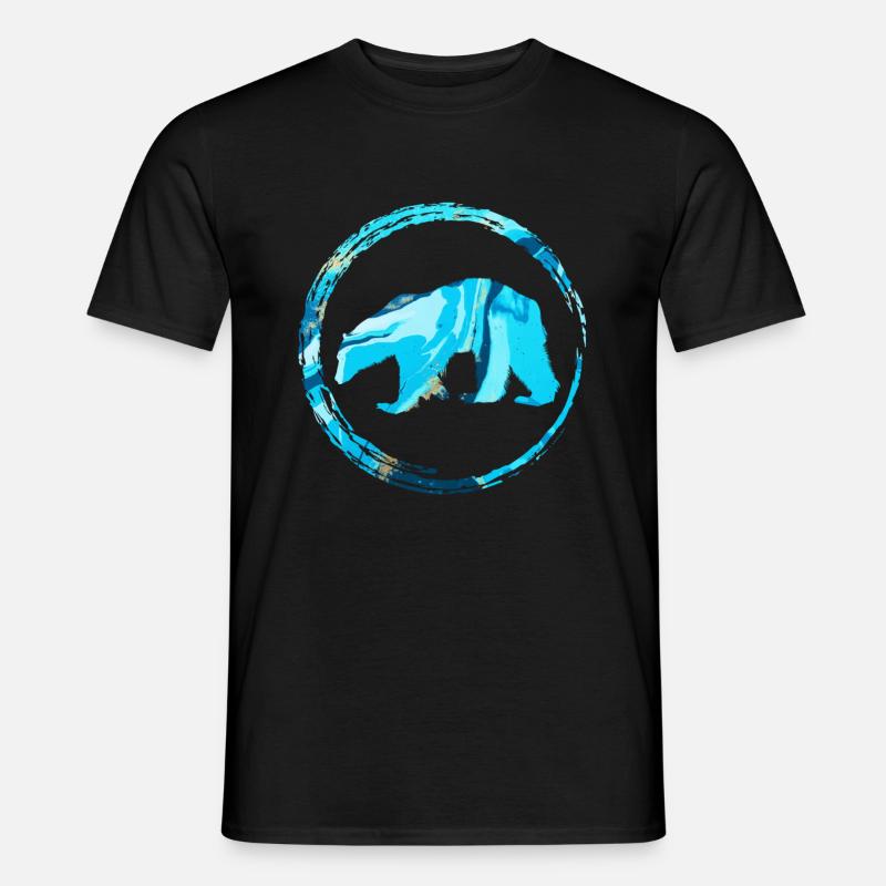 Eisbär - Männer T-Shirt - Schwarz