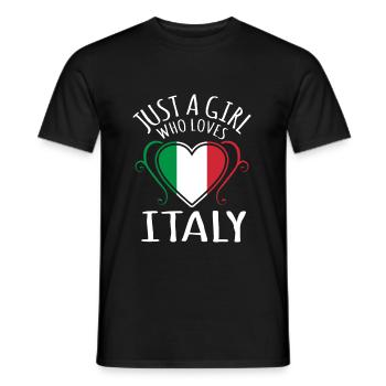 Italy - Men's T-Shirt - black - Front - AI Model Male 178 light (178cm)