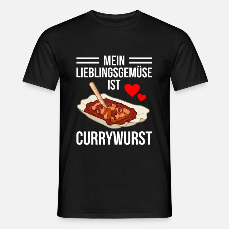 Currywurst - Männer T-Shirt - Schwarz