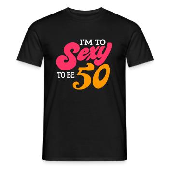 50e anniversaire - T-shirt homme - noir - Devant - AI Model Male 178 light (178cm)