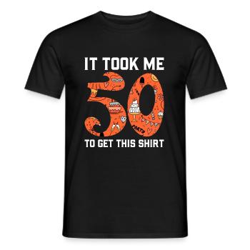 50e anniversaire - T-shirt homme - noir - Devant - AI Model Male 178 light (178cm)
