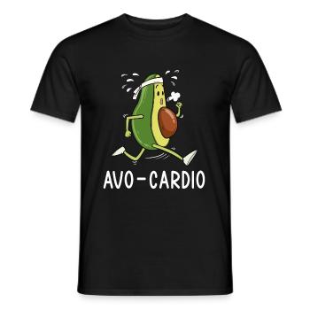 Avocado Laufen Lustig Geschenk - Männer T-Shirt - Schwarz - Vorne - AI Model Male 178 light (178cm)