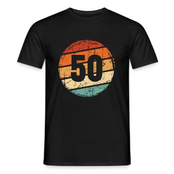 50e anniversaire - T-shirt homme - noir - Devant - AI Model Male 178 light (178cm)