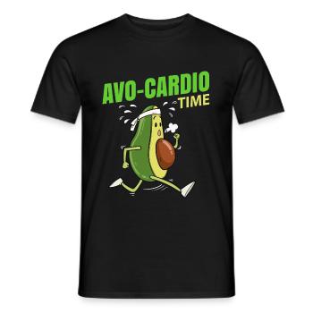 Avocado Laufen Lustig Geschenk - Männer T-Shirt - Schwarz - Vorne - AI Model Male 178 light (178cm)