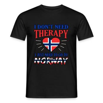 Norway - Men's T-Shirt - black - Front - AI Model Male 178 light (178cm)