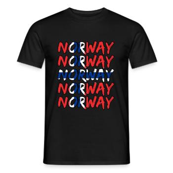 Norwegen - Männer T-Shirt - Schwarz - Vorne - AI Model Male 178 light (178cm)
