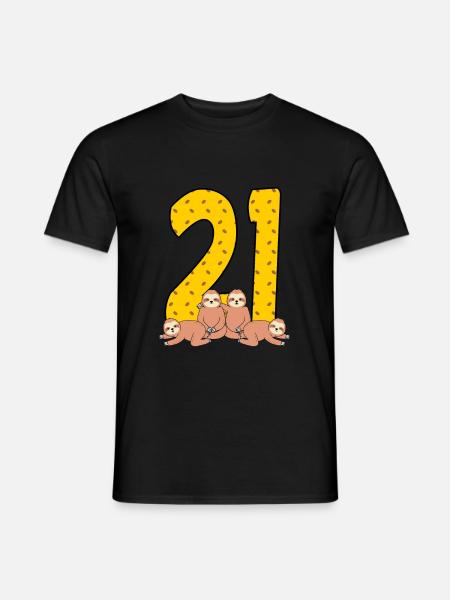 21st birthday - Men's T-Shirt - black